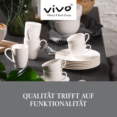 Набір білих чашок з ручкою vivo Villeroy & Boch, 6 шт, базова серія, фарфор
