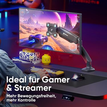 Кріплення для монітора ONKRON G80-B/G80T-B: регульована підставка для монітора 13-32", до 8 кг, VESA 75x75/100x100