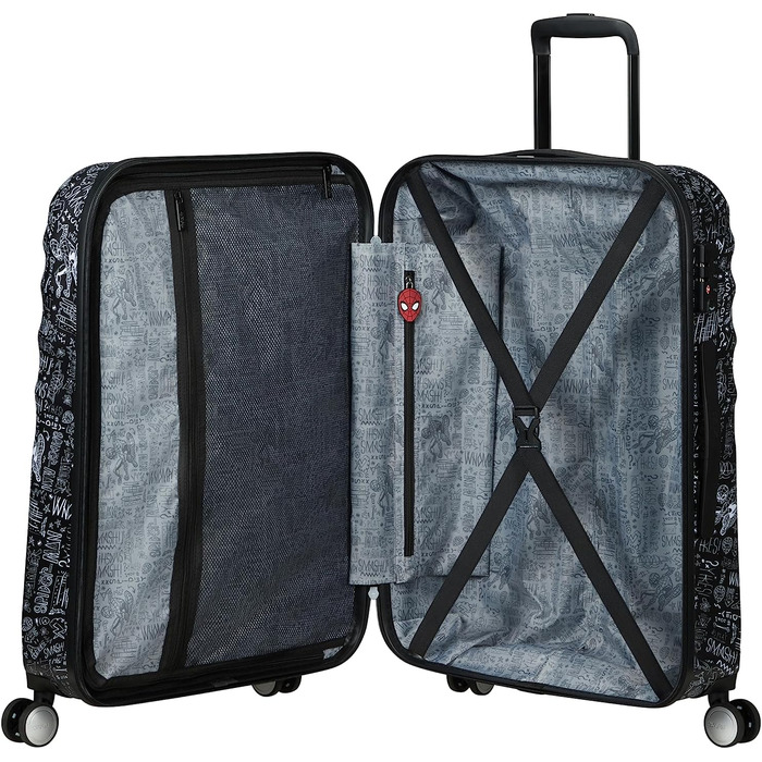 Дорожня валіза American Tourister Marvel Legends Spinner S 55 см, 36 л, багатобарвна (Captain America City), матова