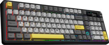 Бездротова механічна клавіатура Ajazz AK980 V2 Maillard Switch Black (AK980-V2-M-BGY)