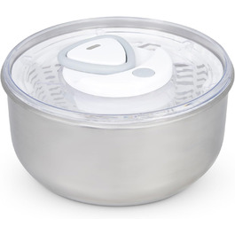 Салатниця Zyliss Easy Spin 2 з відцентровою технологією Aquavent, 6л, нержавіюча сталь, біла