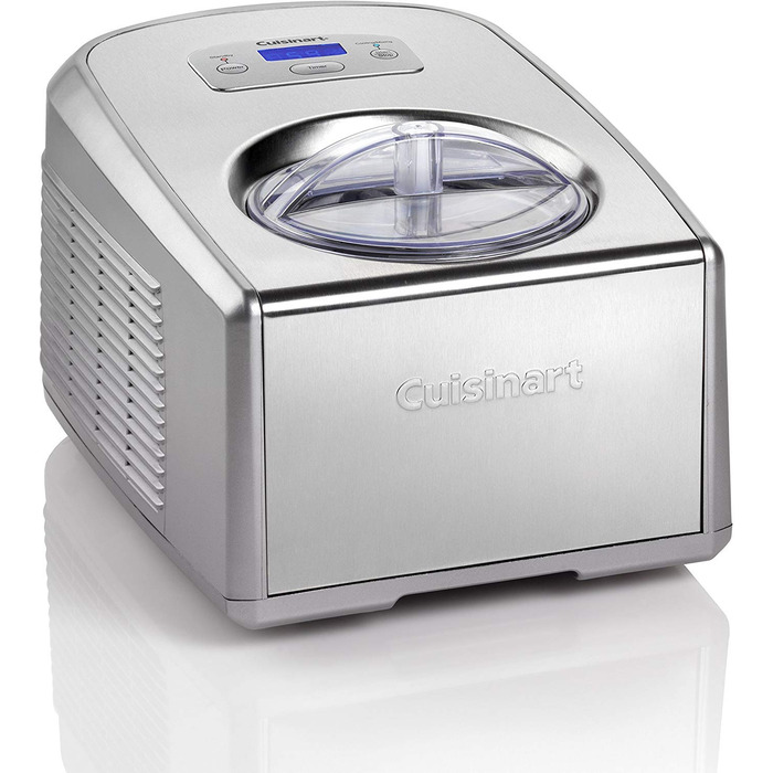 Морожениця Cuisinart ICE100BCU професійна, 1.5л, срібляста - для морозива, йогурту та сорбету