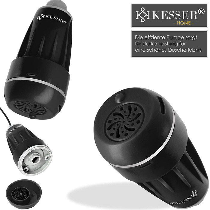 Портативний душ KESSER з акумуляторною насосною помпою 2200mAh, USB-зарядка, для кемпінгу, саду, авто, тварин, 12В