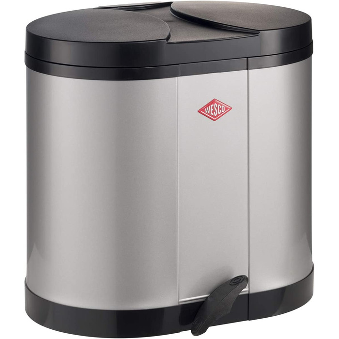 Сортувальний кошик Wesco Öko-Sammler 170, 2 x 15 л, пластик, сріблястий