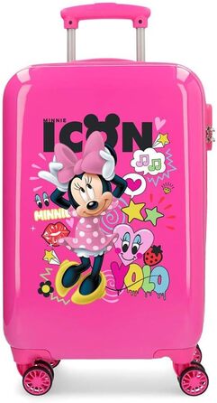 Дитяча валіза Disney Minnie Mouse, рожева, 34x55x20 см, ABS, кодовий замок, 34 л, 2,6 кг, 4 подвійні колеса, ручна поклажа