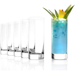 Стакани для соку Stölzle Lausitz New York Bar, 380 мл, набір 6 шт, великі універсальні склянки з безсвинцевого кришталю, підходять для посудомийки, преміум-якість