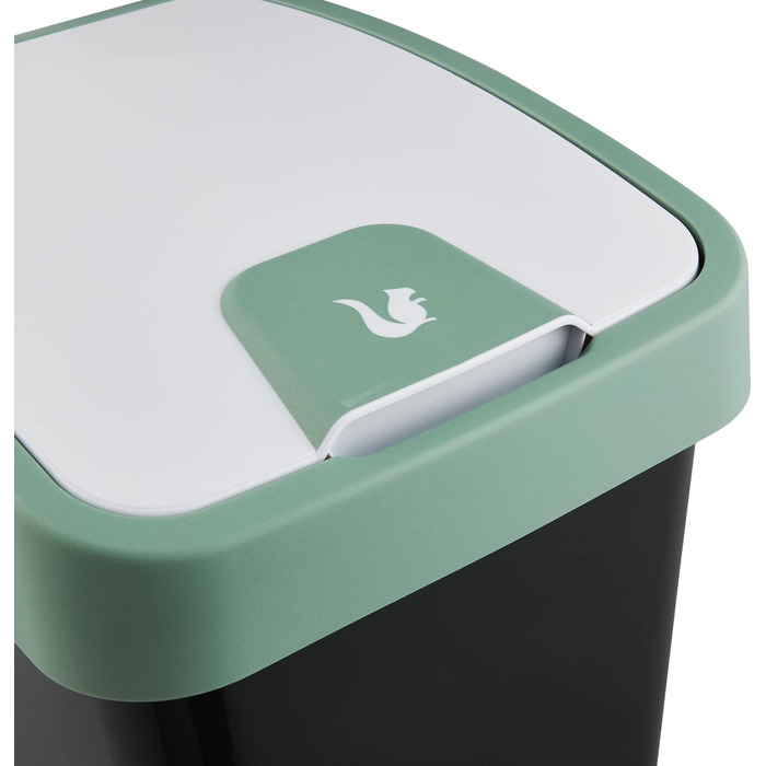 Преміум сміттєвий бак keeeper з фліп-кришкою, Soft Touch, 45 л, Nordic Green