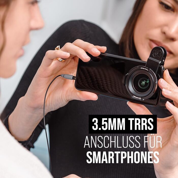Мікрофон-петличка RØDE SmartLav+ для смартфонів, TRRS, чорний – для відеозйомки, подкастів, мовлення, студії та польових записів