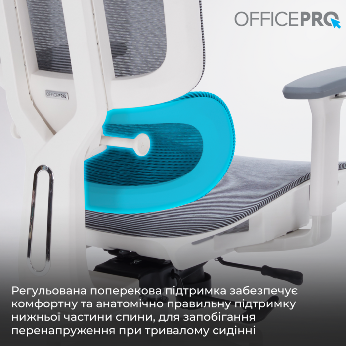 Крісло офісне OfficePro Skyline OC680-W-DG-DG