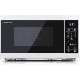 Мікрохвильова піч SHARP MS02EW, 800 Вт, 11 режимів, розморожування, біла