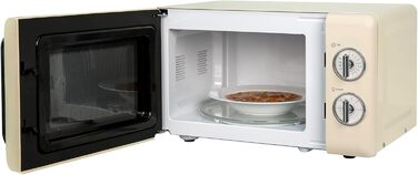 Мікрохвильова піч Russell Hobbs RHRETMM705C, 17 л, 700 Вт, ретро стиль, кремова, 5 режимів потужності, таймер, функція розморожування, легке очищення