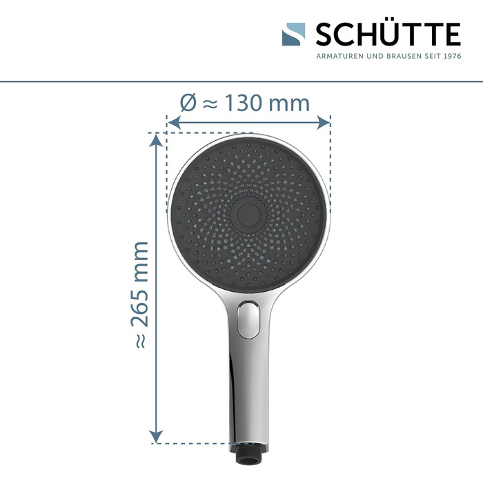 Душова лійка SCHÜTTE SAMOA RAIN, 3 режими, антикальк, 300 форсунок, хром, технологія Samtstrahl