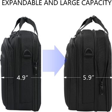 Сумка для ноутбука VANKEAN Premium Briefcase, чохол-кейс для ноутбука до 15.6 дюймів, чорний