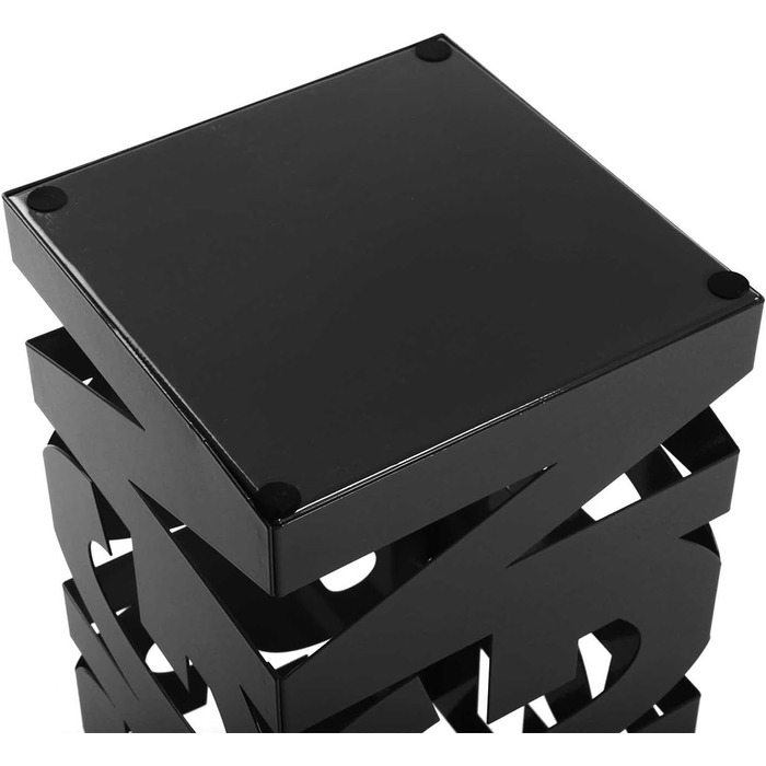 Сучасна металева підставка для парасольок Versa Design, чорна, 52x19x19 см, для передпокою, кімнати чи холу