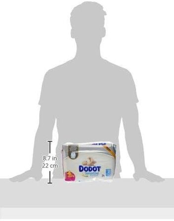 Дитячі підгузки Dodot Sensitive, розмір 3 (6-10 кг), 224 шт. + 40 вологих серветок, гіпоалергенні, без пластику, місячний набір