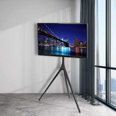 Стійка-штатив VIVO для LED-LCD телевізорів та моніторів 45-65 дюймів, регульований підлоговий тримач для ТВ з поворотним механізмом, чорний (STAND-TV65AB)