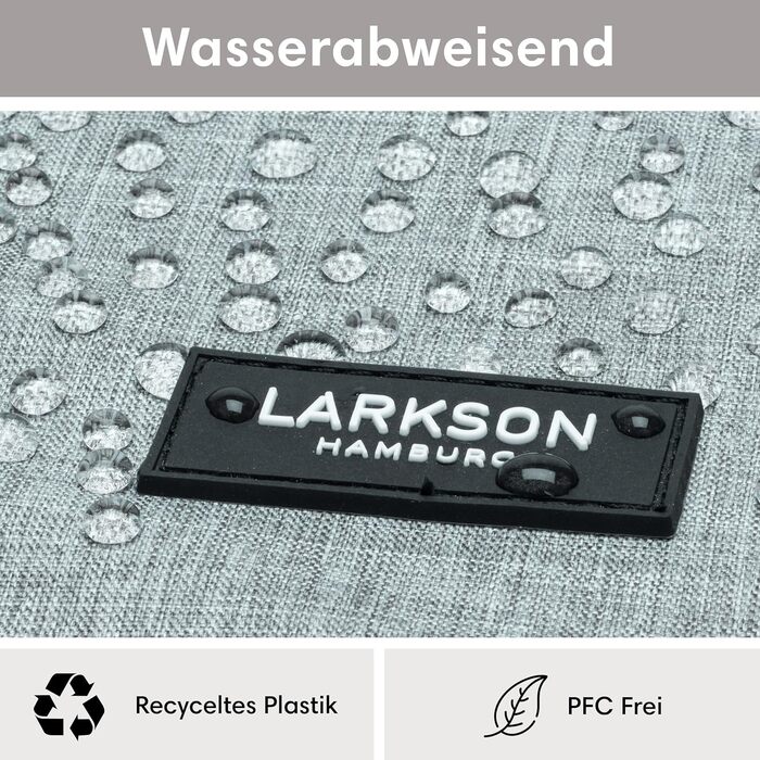 Рюкзак LARKSON Rolltop для жінок і чоловіків, з відділенням для ноутбука, універсальний для роботи, навчання, подорожей, велосипеду, водовідштовхувальний, сірий, великий розмір