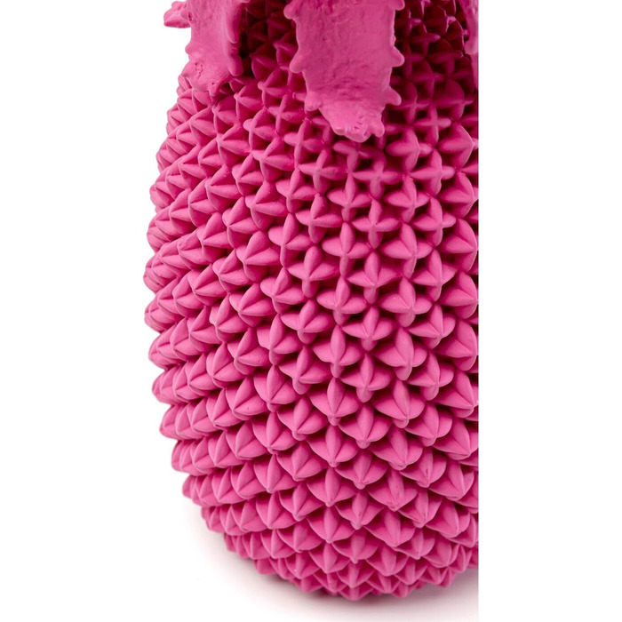 Ваза Kare Design Ananas Рожева, Ручна Розпис, 30x15x15 см - Декоративна ваза для квітів у вітальню, на полицю, Екзотичний декор
