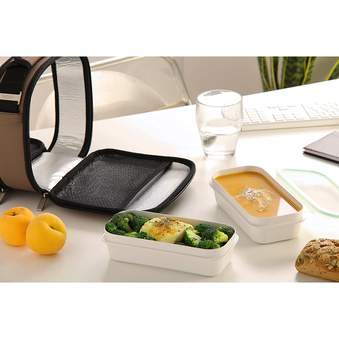 Термосумка Tatay Urban Food Shell 5,6 л з 2 контейнерами 0,75 л, BPA Free, чорна, 28x13,5x23,5 см