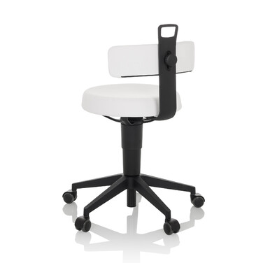 Робочий табурет / балансирне крісло TOP WORK FLEX PU white hjh OFFICE