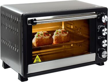 Міні-піч Syntrox Germany 30л з конвекцією та рожном для шаурми/курки - електродуховка для дому