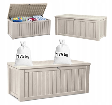 Садова скриня Keter Rockwood Storage Box 570 л, кремова