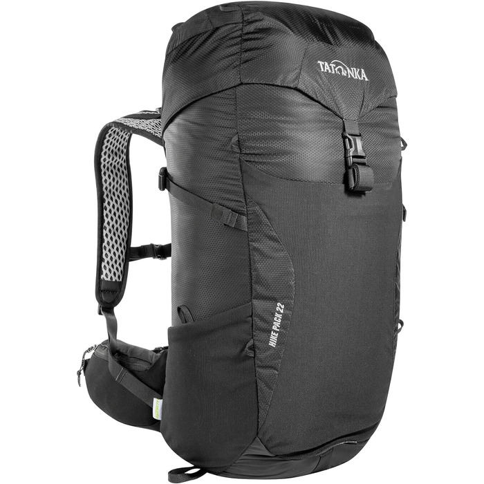 Рюкзак Tatonka Hike Pack 22 л чорний – легкий туристичний рюкзак із вентиляцією спини та дощовиком