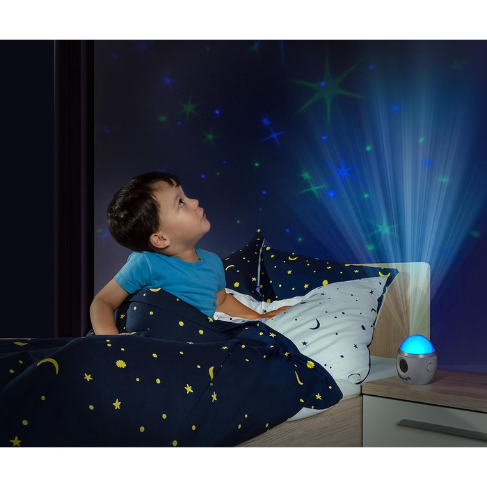 Нічник MyMagicStarlight зі зірковим проєктором та музикою, пластик, білий, 1 шт.