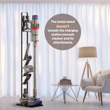 Підставка для пилососа Dyson V15/V15s/V11/V10/V8/V7/V6, на підлогу, чорна - тримач та організатор аксесуарів