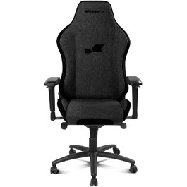 Ігрове крісло DRIFT GAMING DR275NIGHT, чорне, тканина з оксамитовим покриттям, 4D регульовані підлокітники, механізм «жаба», клас 4, обертове