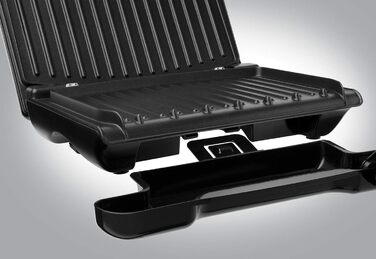 Контактний гриль George Foreman Family Steel Rot (28x17 см) - для 5 порцій, для м'яса, риби та овочів, Паніні та сендвічі, зменшує жир до 42%