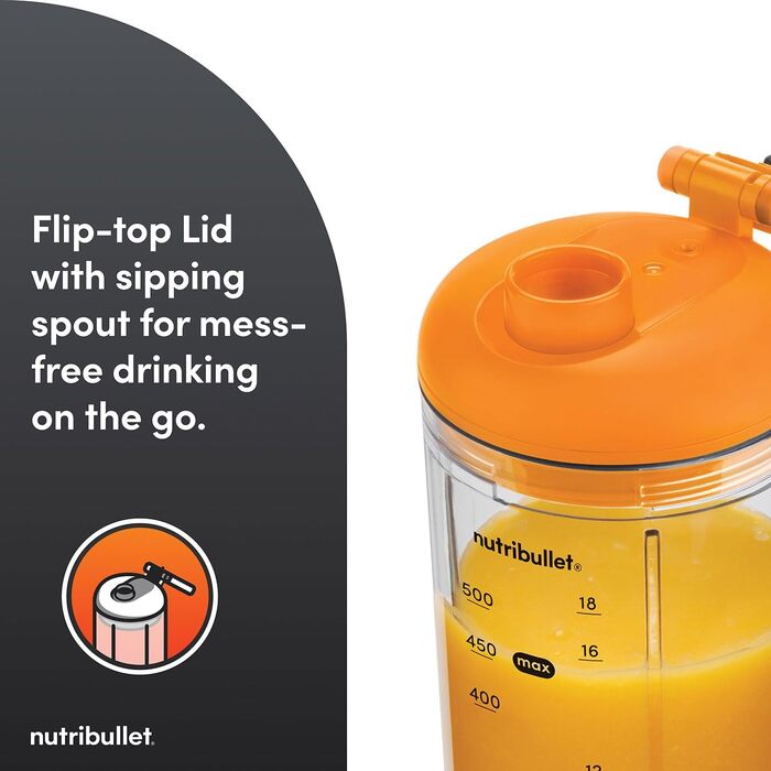 Потужний блендер-екстрактор Nutribullet 900 Series (Papaya), набір 11 предметів для смузі та соків, 25 000 об/хв, з чашами To Go