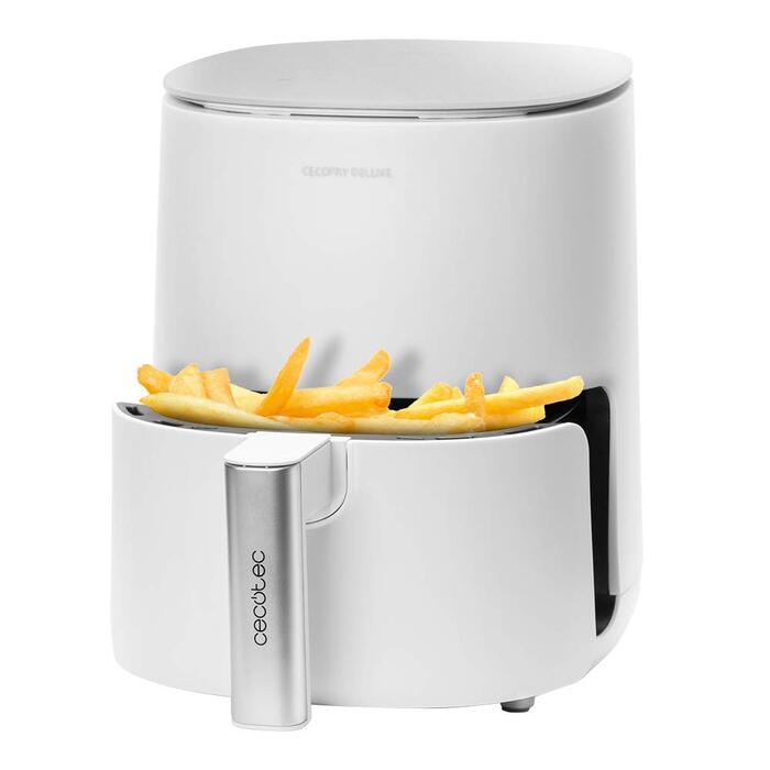 Аерофритюрниця Cecotec Cecofry Deluxe Rapid Sun 2,5 л, 1400 Вт, 8 програм, до 200°C, біло-бежева