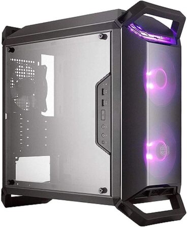 Корпус Cooler Master MasterBox Q300P RGB mATX Mini Tower для ігрового ПК з повною бічною панеллю, акуратним кабель-менеджментом та варіантами охолодження