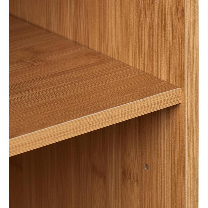 Бамбукова книжкова полиця Relaxdays, 2 секції, відкритий шафа, 70x40x35 см, регульована полиця, підлогова, натуральний колір, фіброва плита