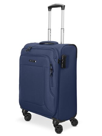 Набір дорожніх валіз Franky Melbourne 3.0 (3 шт), поліестер, темно-синій, S (48x31x79 см) з подвійними колесами та телескопічною ручкою