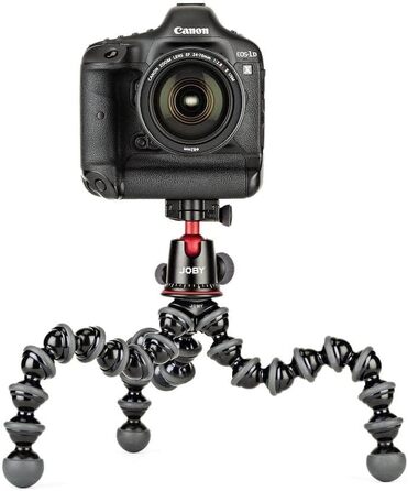Гнучкий штатив JOBY GorillaPod 5K з кульовою головкою для DSLR, бездзеркальних камер, вантажопідйомність 5 кг, чорний, вироблено в Італії