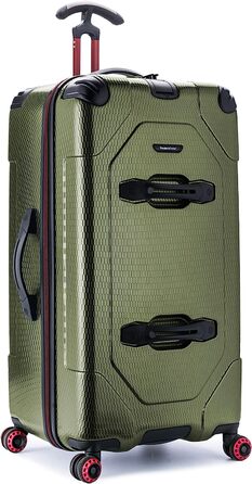 Валіза на колесах Traveler's Choice Maxporter II 30'' з полікарбонату, жорсткий корпус, темно-зелена