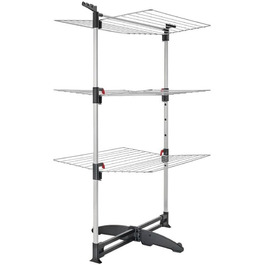 Сушарка для білизни Metaltex Ciclone Vario, сталева, срібляста, багаторівнева, турмовий тип