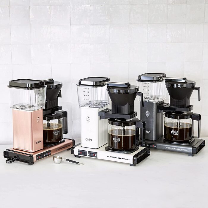 Кавоварка Moccamaster KBG Select ретро, фільтр, 1.25 л, офф-вайт