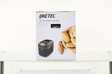 Хлібопічка Imetec La Panetteria +Zeroglu для хліба, чіабати, булочок і кексів з натурального та безглютенового борошна, 20 програм, 2 лопатки, контроль температури, з рецептурником