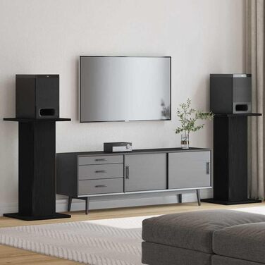 Стійки під колонки vidaXL 2 шт., 60 см, чорний дуб - для Hi-Fi, домашнього кінотеатру, покращений звук