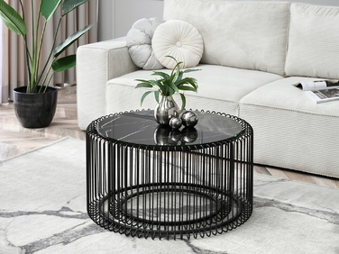 Журнальний стіл Mebel-Partner круглий, 60 x 60 x 39 см, чорний