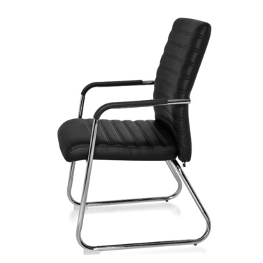 Крісло для конференцій / крісло для полозів / крісло STEEL V PU black hjh OFFICE