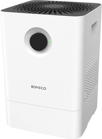 Зволожувач та мийка повітря BONECO W200, 4,5 л, для приміщень до 50 м², дуже тихий (27 дБ), 2 режими, авто-вимкнення, білий