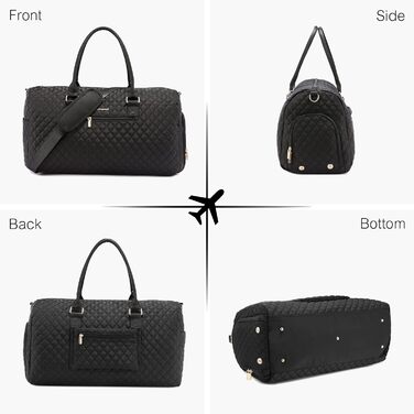 Спортивна сумка LOVEVOOK для подорожей, жіноча, Weekender, сумачка для пологового будинку з косметичкою, відділення для взуття та мокрого одягу, водонепроникна, ручна поклажа для літака, чорна