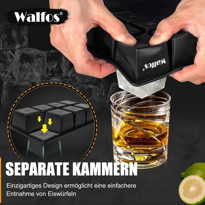 Контейнер для морозива Walfos 1.5л (2 шт.) з кришкою, багаторазовий, для домашнього морозива, йогурту - штабельовані контейнери для морозильної камери