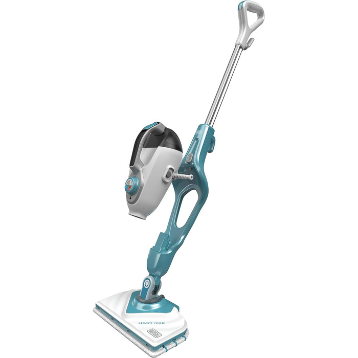 Парова швабра BLACK+DECKER BHSM168DSM-QS 2-в-1, 1600 Вт, Delta-головка, рукавиця SteaMitt, AutoSelect, набір насадок, екологічна ефективна прибирання