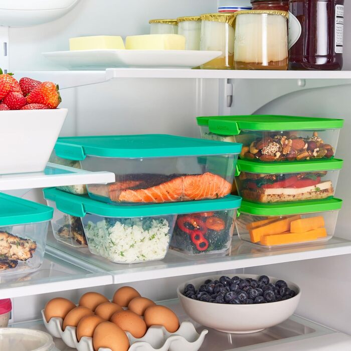 Набір контейнерів для їжі Nest IT Meal Prep | 5 шт, 1.9 л, 3 відділення, зелені