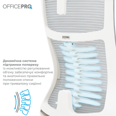 Крісло офісне OfficePro Balance OC620-W-LG-LG